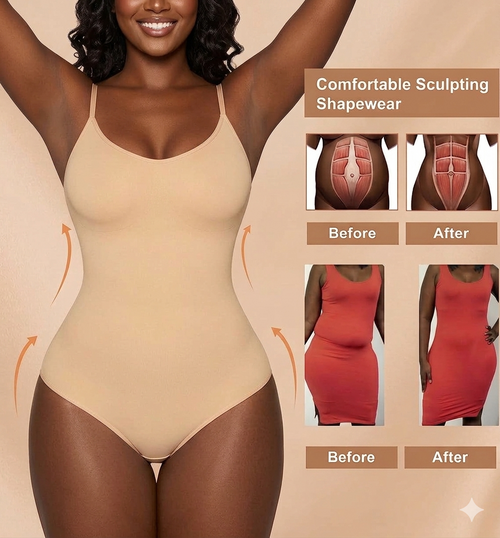 Body Reductor Mujer Beige